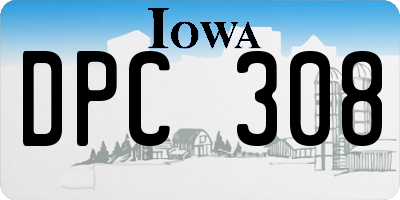 IA license plate DPC308