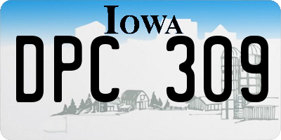 IA license plate DPC309