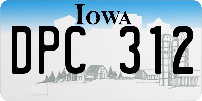 IA license plate DPC312