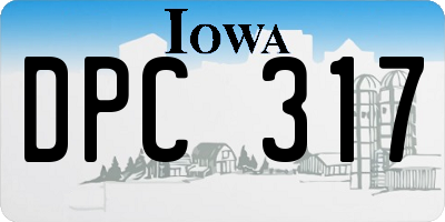 IA license plate DPC317
