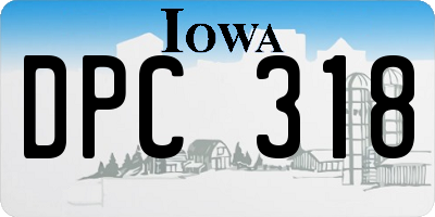 IA license plate DPC318