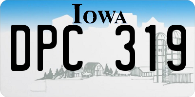IA license plate DPC319