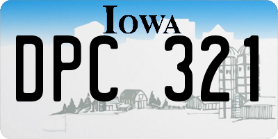 IA license plate DPC321