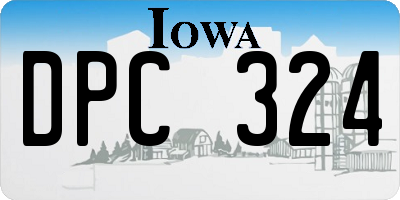 IA license plate DPC324
