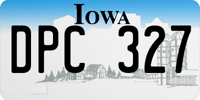 IA license plate DPC327