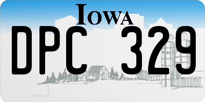 IA license plate DPC329