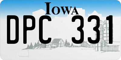 IA license plate DPC331