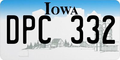 IA license plate DPC332