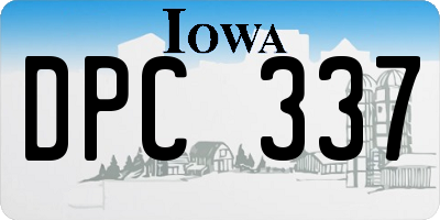 IA license plate DPC337