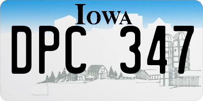 IA license plate DPC347