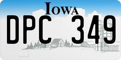 IA license plate DPC349