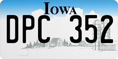IA license plate DPC352