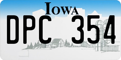 IA license plate DPC354