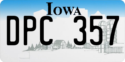 IA license plate DPC357