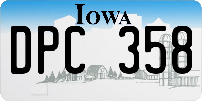 IA license plate DPC358