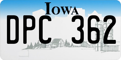 IA license plate DPC362