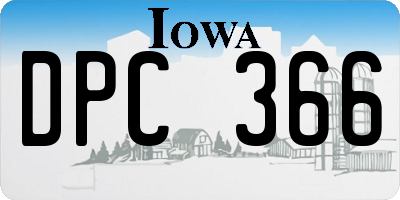 IA license plate DPC366