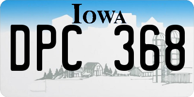 IA license plate DPC368