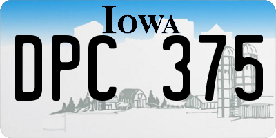 IA license plate DPC375