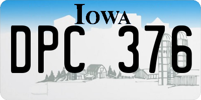 IA license plate DPC376