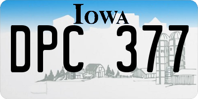 IA license plate DPC377