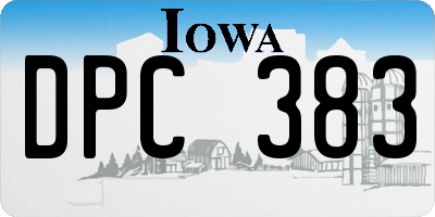IA license plate DPC383
