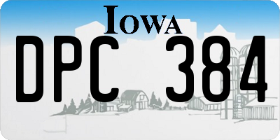 IA license plate DPC384