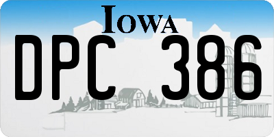 IA license plate DPC386