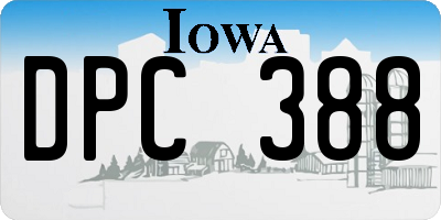 IA license plate DPC388