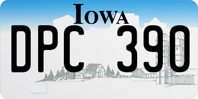 IA license plate DPC390