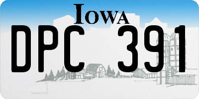 IA license plate DPC391