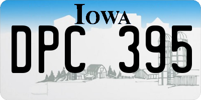 IA license plate DPC395