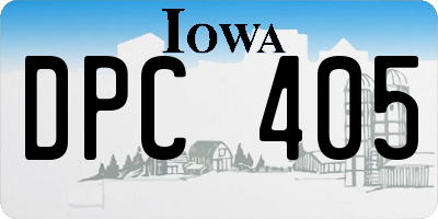 IA license plate DPC405