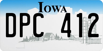 IA license plate DPC412