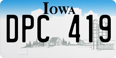 IA license plate DPC419