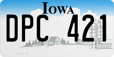 IA license plate DPC421