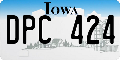 IA license plate DPC424
