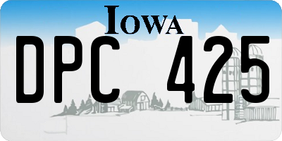 IA license plate DPC425