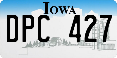 IA license plate DPC427