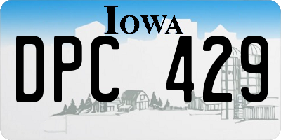 IA license plate DPC429