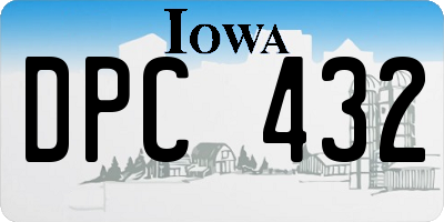 IA license plate DPC432
