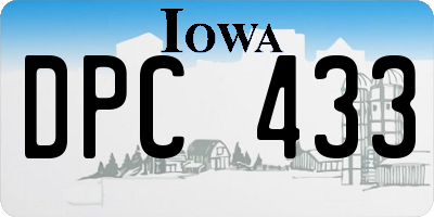 IA license plate DPC433