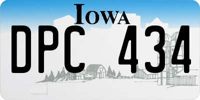 IA license plate DPC434