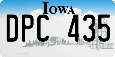 IA license plate DPC435
