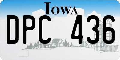 IA license plate DPC436