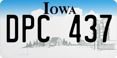 IA license plate DPC437