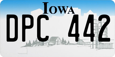 IA license plate DPC442