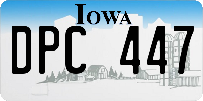 IA license plate DPC447