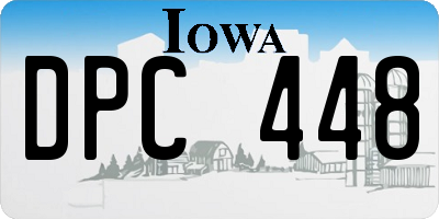 IA license plate DPC448