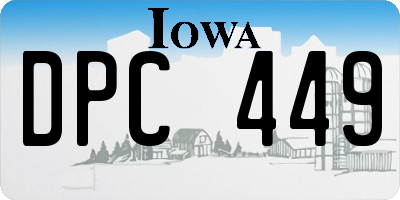 IA license plate DPC449